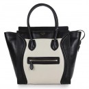 Celine Boston Luggage 30CM Handbag Size M Black and Off-white