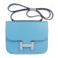 Hermes Constance Shoulder Bag Baby Blue Togo Leather