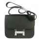 Hermes Constance Shoulder Bag Black Togo Leather