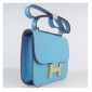 Hermes Constance Shoulder Bag Light Blue Togo Leather