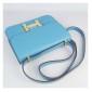 Hermes Constance Shoulder Bag Light Blue Togo Leather