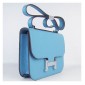 Hermes Constance Shoulder Bag Light Blue Togo Leather