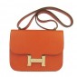 Hermes Constance Shoulder Bag Orange Togo Leather