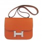 Hermes Constance Shoulder Bag Orange Togo Leather