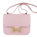 Hermes Constance Shoulder Bag Pink Togo Leather