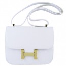 Hermes Constance Shoulder Bag White Togo Leather