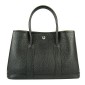Hermes Garden Party Clemence Leather 32CM Black PHW