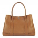 Hermes Garden Party Clemence Leather 32CM Brown PHW