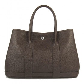 Hermes Garden Party Clemence Leather 32CM Coffee