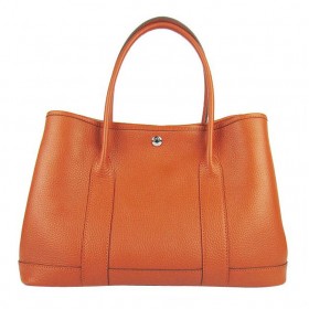 Hermes Garden Party Clemence Leather 32CM Orange