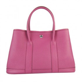 Hermes Garden Party Clemence Leather 32CM Orchid PHW