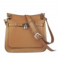 Hermes Unisex Jypsiere Shoulder Bag Leather Brown
