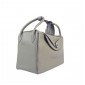 Hermes Lindy Handbag Clemence Leather Grey with Platinum Plated HW