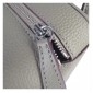 Hermes Lindy Handbag Clemence Leather Grey with Platinum Plated HW
