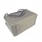 Hermes Lindy Handbag Clemence Leather Grey with Platinum Plated HW