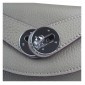 Hermes Lindy Handbag Clemence Leather Grey with Platinum Plated HW
