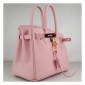 Hermes Birkin 30cm Clemence Leather Bag Pink with Gold HW