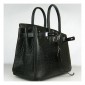 Hermes Birkin 30cm Ostrich Veins Bag Black with Platinum HW