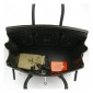 Hermes Birkin 30cm Ostrich Veins Bag Black with Platinum HW
