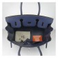Hermes Birkin 30cm Clemence Leather Bag Navy Blue with Platinum HW