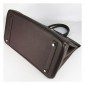 Hermes Birkin 40cm Clemence Leather Bag Chocolate with Gold HW