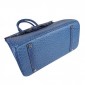 Hermes Birkin 35cm Ostrich Veins Bag Blue with Platinum HW