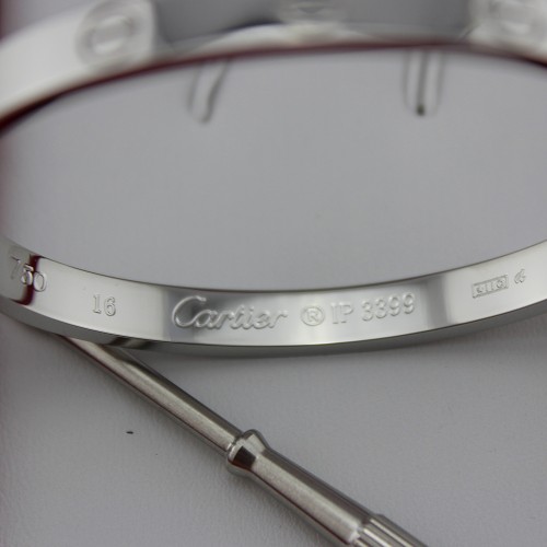 Replica Cartier Love Bracelet White Gold with Screwdriver